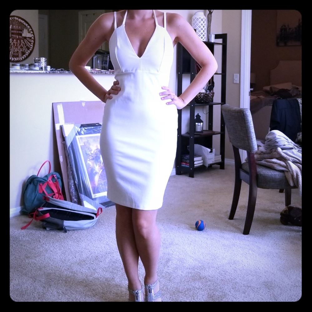 White strappy dress